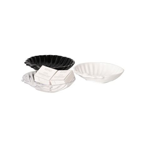 SS175WHT-Finishing Touches Small Shell Amenity Dish, White, PK 48